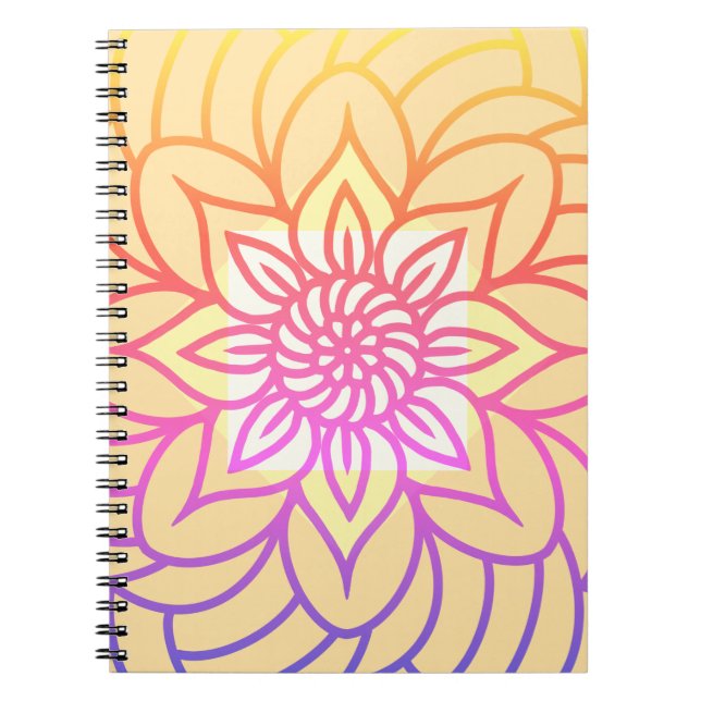 Mandala Design Light colour Notebook (Front)