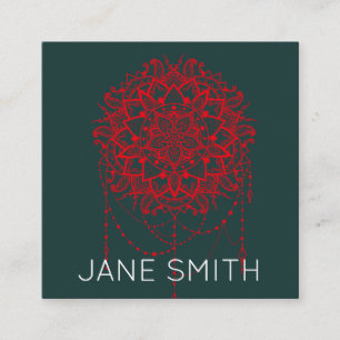 Mandala design modern stylish creative industry square business card