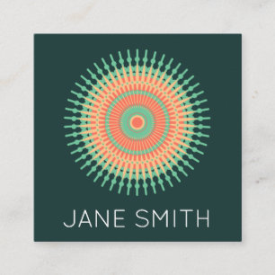Mandala design modern stylish creative industry square business card