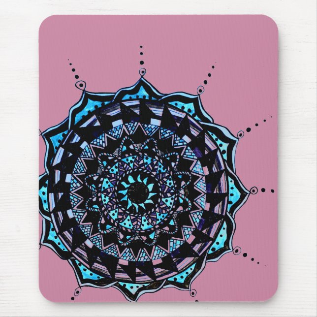 Mandala Design Mouse Pad (Front)