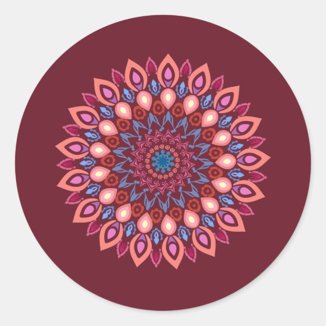 mandala design sticker  (Front)