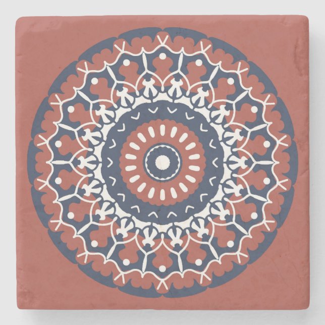 Mandala Design stone coaster (Front)