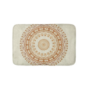 Mandala Desire in Golden Yellow Bath mat