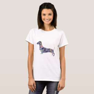 Mandala Dog Basic T-Shirt, White T-Shirt