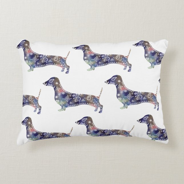 Mandala Dog Brushed Polyester Accent cushion (Front)