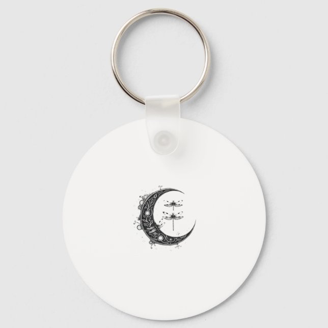 Mandala Dragonfly Gothic Dragonflies (1) Key Ring (Front)
