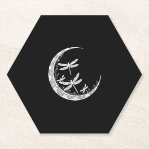Mandala Dragonfly Gothic Dragonflies (1) Paper Coaster