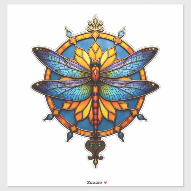 Mandala Dragonfly Luminous Sacred Geometry Spiritu (Sheet)