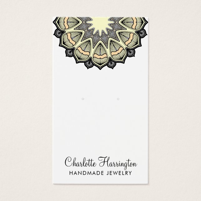 Mandala Earring Jewellery Display Card (Front)