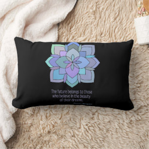 Mandala Eleanor Roosevelt Beauty Quote Lumbar Cushion