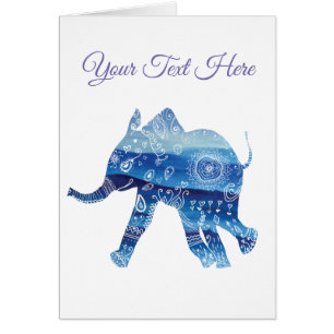 Mandala elephant Art Postcard