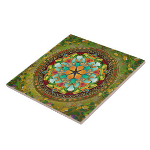 Mandala Evergreen Tile