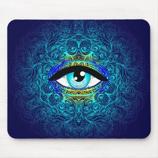 Mandala Eye Mouse Pad (Front)