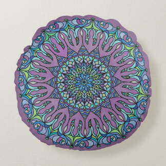 Mandala Floor Pillow Cushion - Teardrop Lavender