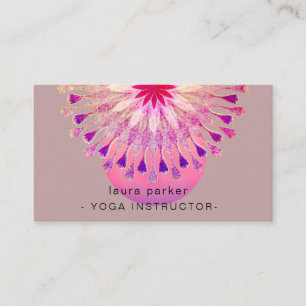 Mandala Floral Boho Massage Yoga Instructor Busine Business Card