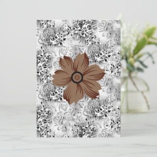 Mandala Flower Art Earthy Floral Design Invitation