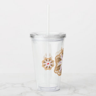 Mandala Flower Art Print Boho Decor Acrylic Tumbler