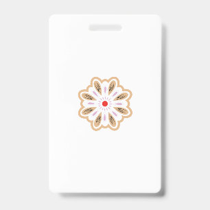 Mandala Flower Art Print   Boho Decor ID Badge