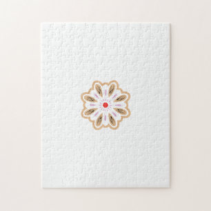 Mandala Flower Art Print Boho Decor Jigsaw Puzzle