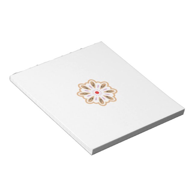 Mandala Flower Art Print | Boho Decor Notepad (Angled)