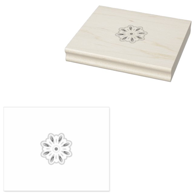 Mandala Flower Art Print | Boho Decor Rubber Stamp (Stamped)