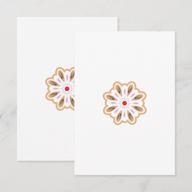 Mandala Flower Art Print | Boho Decor Thank You Card (Front/Back)