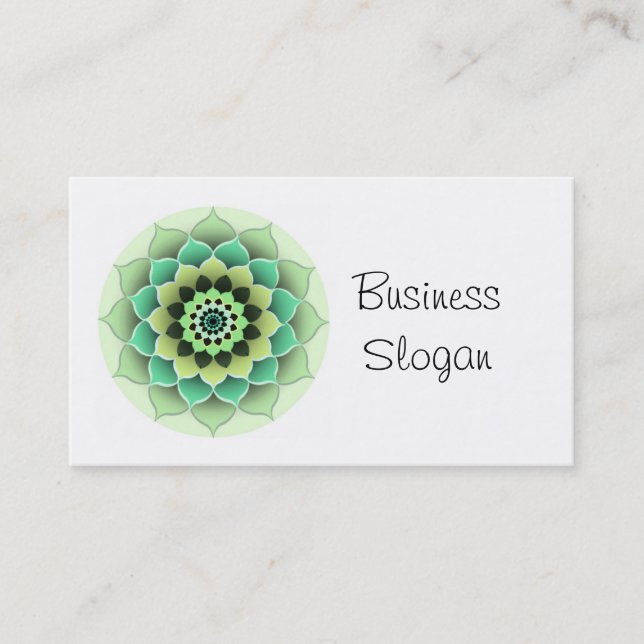 Mandala Flower Connect with Your Customer Business Card (Front)