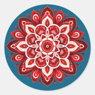 Mandala / Flower Design Classic Round Sticker