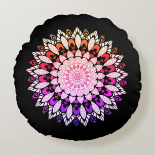 Mandala Flower Design Throw Pillow