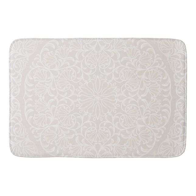 Mandala Flower Geometric Design Art Bath Mat (Front)