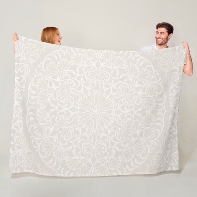 Mandala Flower Geometric Design Art  Fleece Blanket (In Situ)