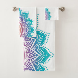 Mandala   Flower of life Bath Towel Set