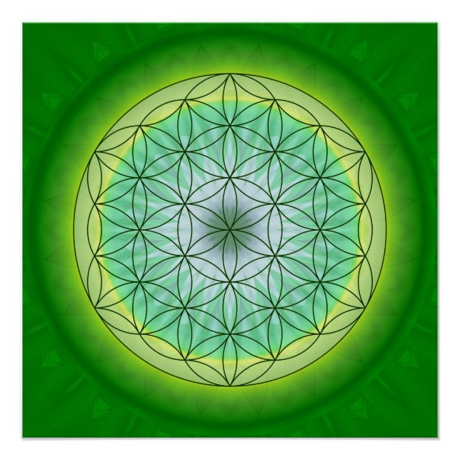 Mandala flower of life no. 3 designed by Tutti Poster (Front)