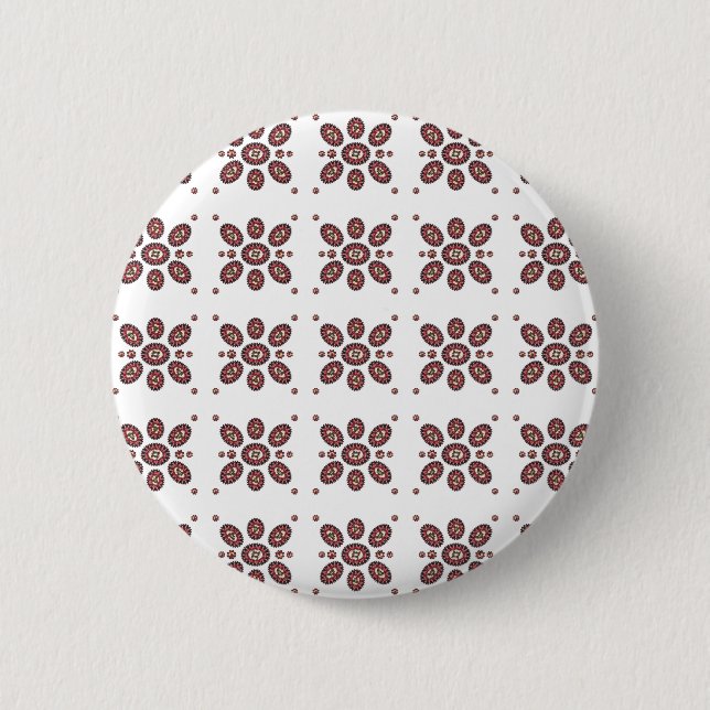 Mandala Flower Pattern 6 Cm Round Badge (Front)