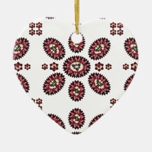 Mandala Flower Pattern Ceramic Ornament