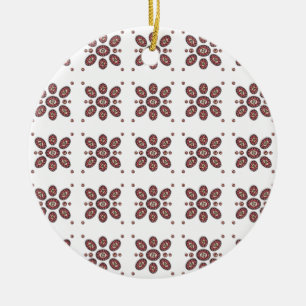 Mandala Flower Pattern Ceramic Tree Decoration