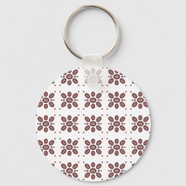 Mandala Flower Pattern Key Ring (Front)