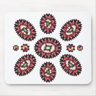Mandala Flower Pattern Mouse Pad