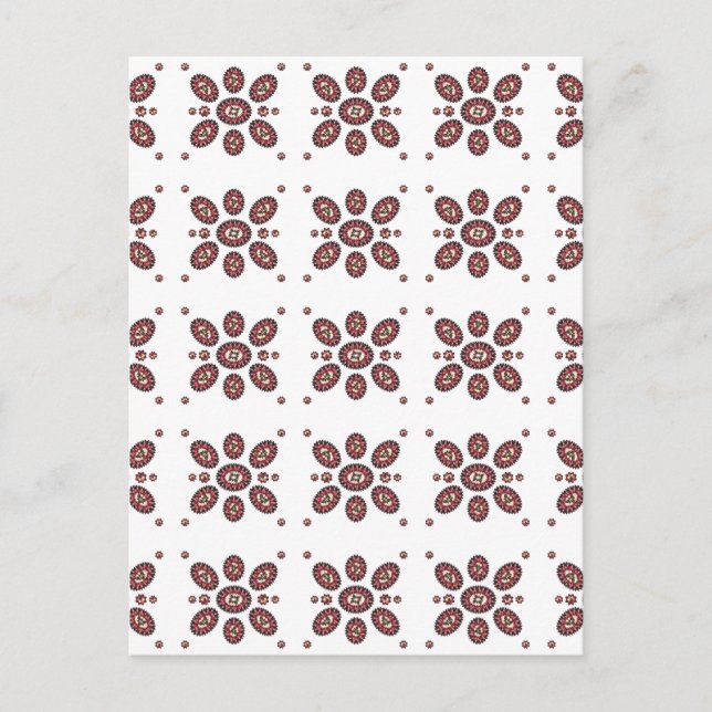 Mandala Flower Pattern Postcard (Front)