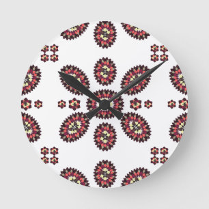 Mandala Flower Pattern Round Clock