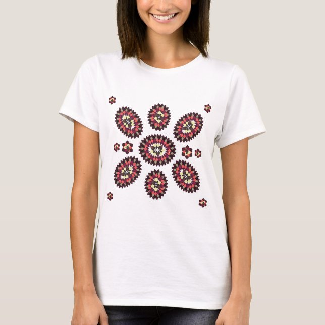 Mandala Flower Pattern T-Shirt (Front)