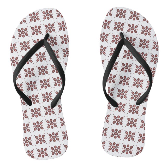 Mandala Flower Pattern Thongs (Footbed)