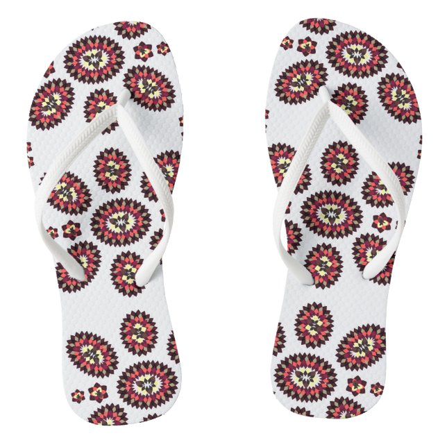 Mandala Flower Pattern Thongs (Footbed)