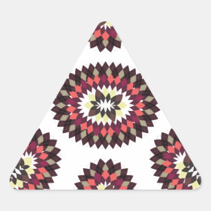 Mandala Flower Pattern Triangle Sticker