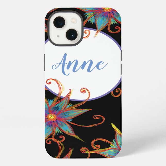 Mandala Flower  Personalised iPhone Case (Back)