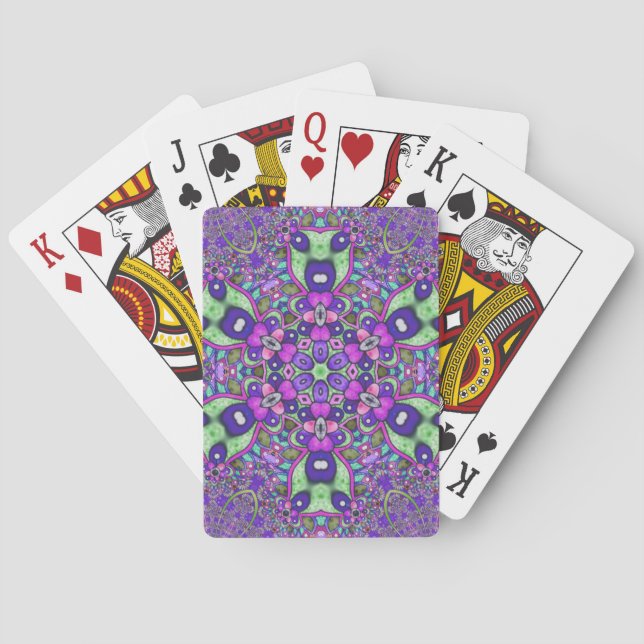 Mandala flower Playing Cards (Back)