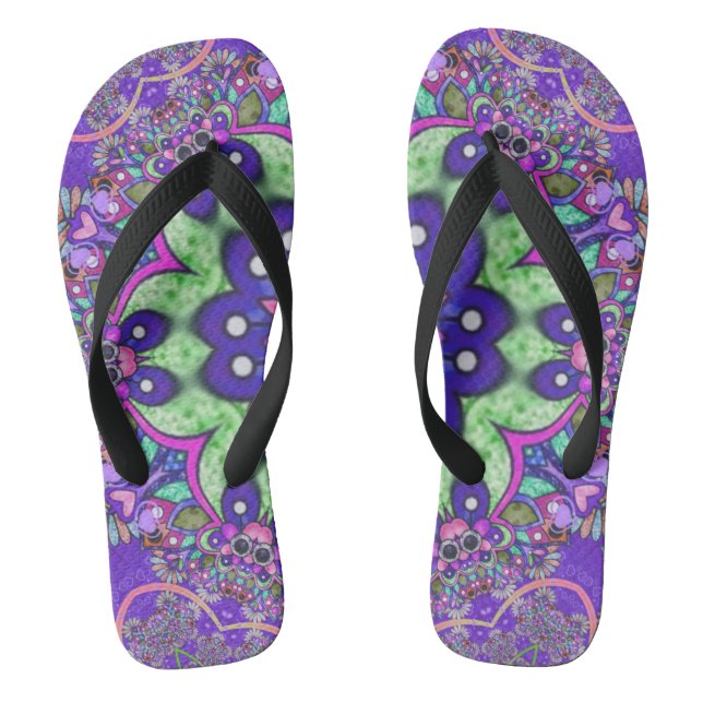  Mandala flower  Thongs (Footbed)