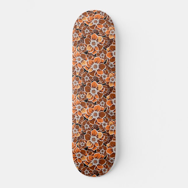 Mandala Flowers 2 Skateboard (Front)