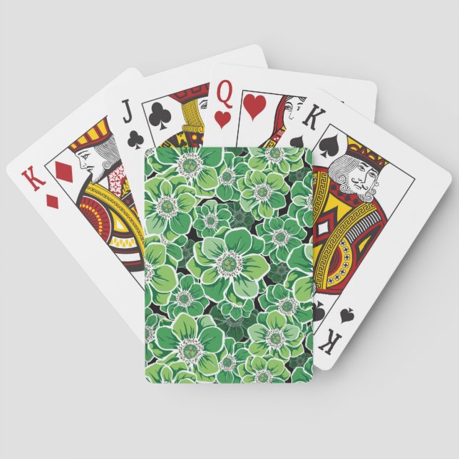 Mandala Flowers 3 Playing Cards (Back)