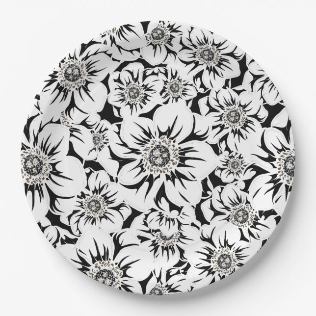 Mandala Flowers 6 Paper Plate (Front)